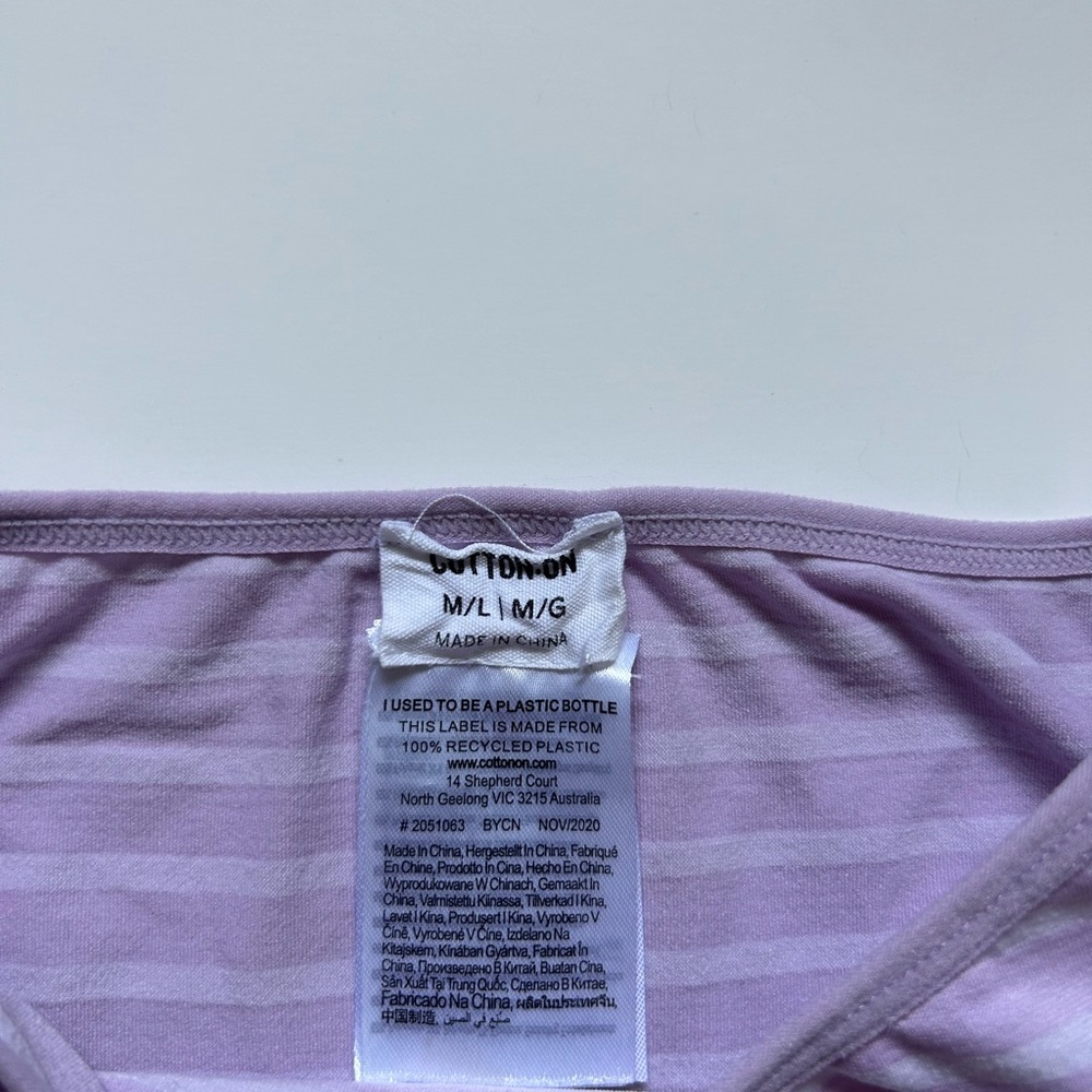 Cotton On Seamless High Neck Cami With Stripes Size M/L - Picture 4 of 4